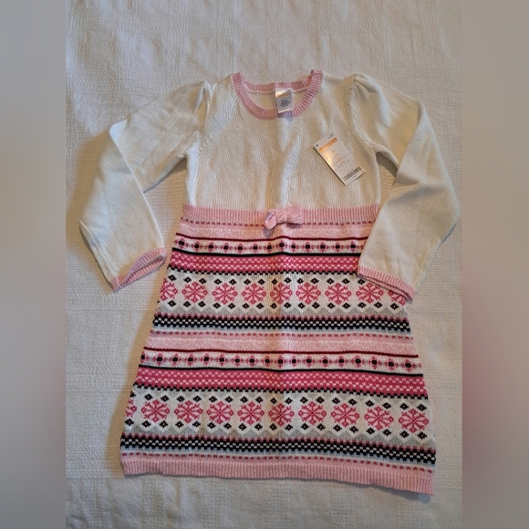 Gymboree Outlet girls size 5T sweater dress, snowflake designs, New - Picture 1 of 5